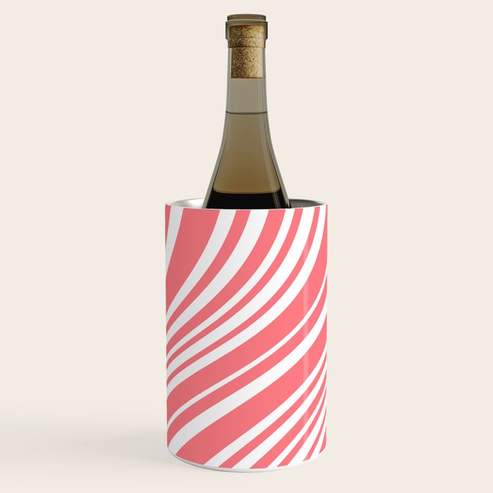 Wavy Stripes XXXII - Coral Pink Wine Chiller Gallery Image 1
