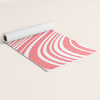 Wavy Stripes XXXII - Coral Pink Yoga Mat Gallery Image 2