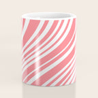 Wavy Stripes XXXII - Coral Pink Coffee Mug Gallery Image 4
