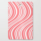 Wavy Stripes XXXII - Coral Pink Cutting Board Gallery Image 1