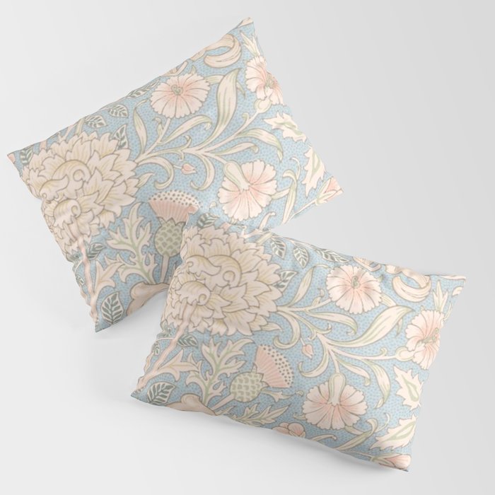 William Morris Vintage Pastel Double Bough 1891 Pillow Sham Gallery Image 1