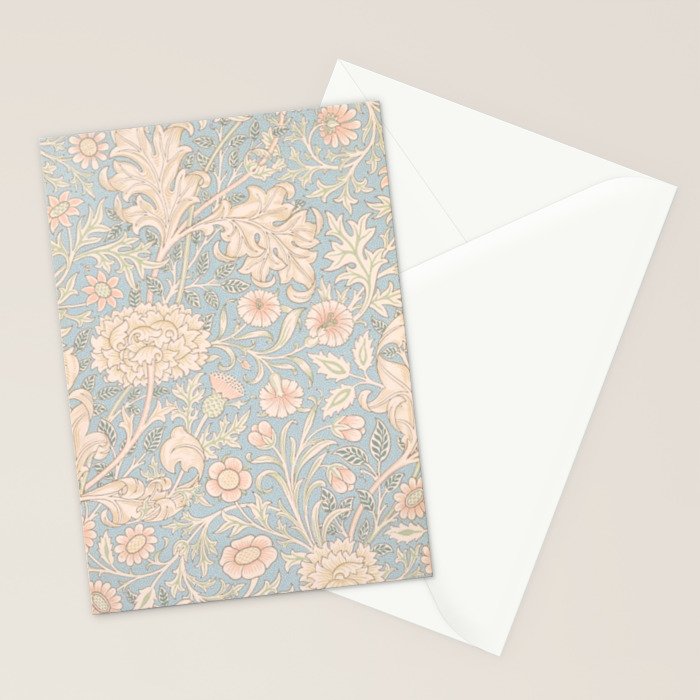 William Morris Vintage Pastel Double Bough 1891 Stationery Card Gallery Image 2