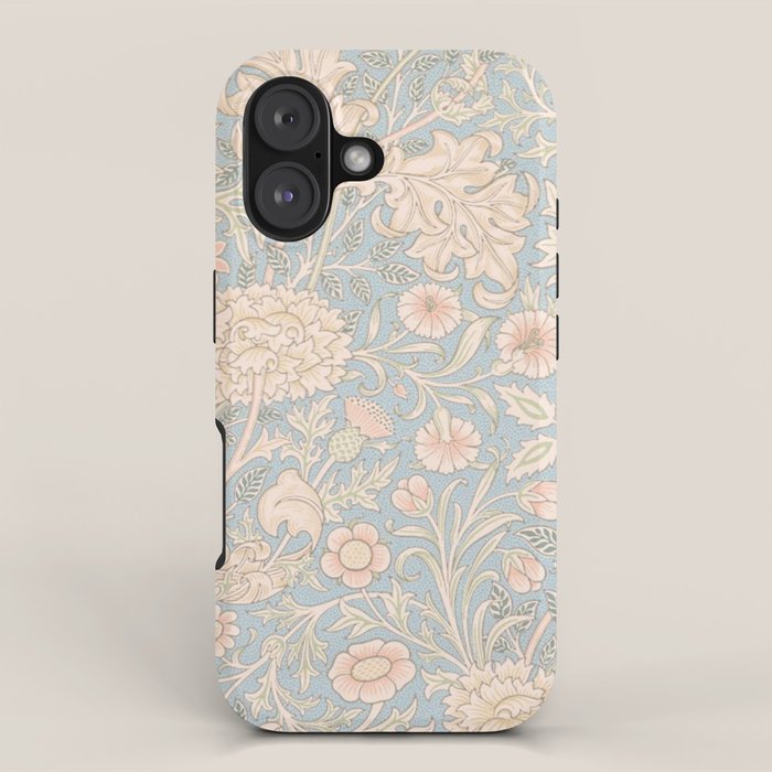 William Morris Vintage Pastel Double Bough 1891 iPhone Case Gallery Image 1