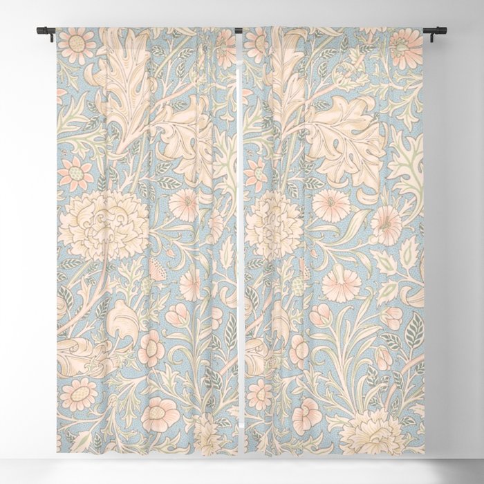 William Morris Vintage Pastel Double Bough 1891 Window Curtain Gallery Image 1