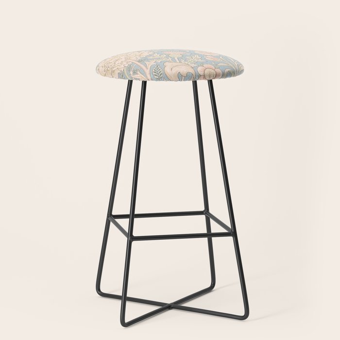 William Morris Vintage Pastel Double Bough 1891 Stool Gallery Image 1
