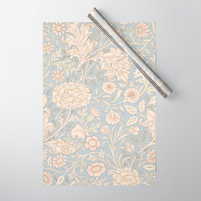 William Morris Vintage Pastel Double Bough 1891 Wrapping Paper Gallery Image 1