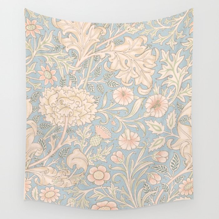 William Morris Vintage Pastel Double Bough 1891 Wall Tapestry Gallery Image 1