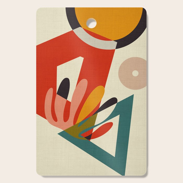 bauhaus mid century cirque 2 Cutting Board Gallery Image 1