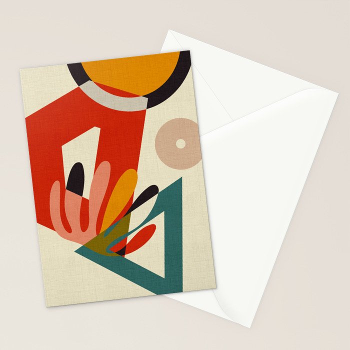 bauhaus mid century cirque 2 Stationery Card Gallery Image 2