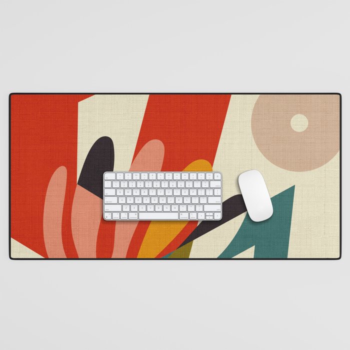 bauhaus mid century cirque 2 Desk Mat Gallery Image 1