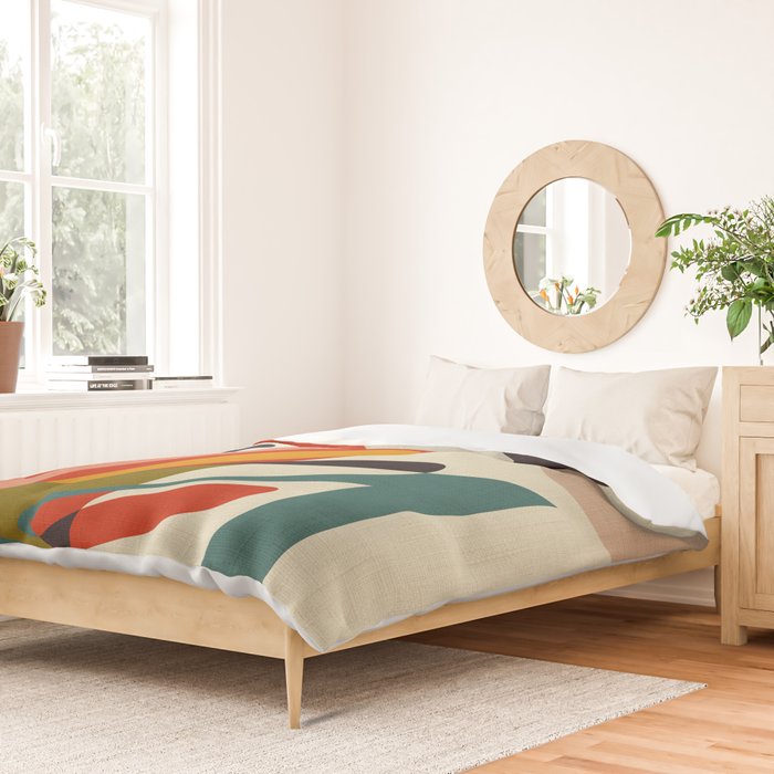 bauhaus mid century cirque 2 Duvet Cover Gallery Image 2
