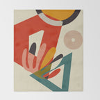bauhaus mid century cirque 2 Throw Blanket Gallery Image 2