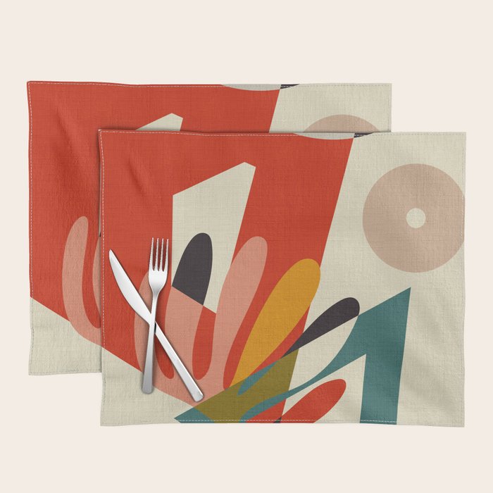 bauhaus mid century cirque 2 Placemat Gallery Image 1