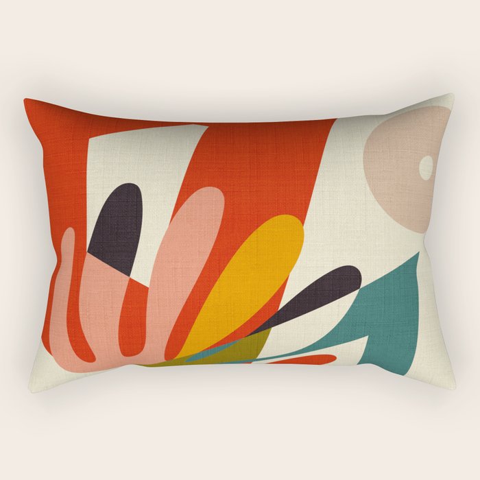 bauhaus mid century cirque 2 Rectangular Pillow Gallery Image 1