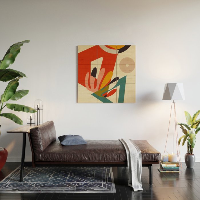 bauhaus mid century cirque 2 Wood Wall Art Gallery Image 2