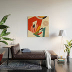 bauhaus mid century cirque 2 Wood Wall Art Gallery Image 2