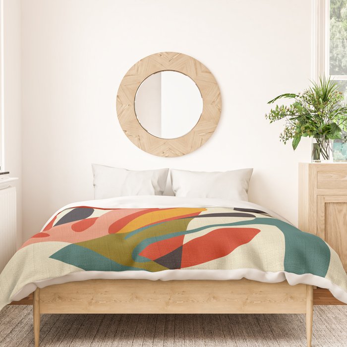 bauhaus mid century cirque 2 Duvet Cover Gallery Image 3