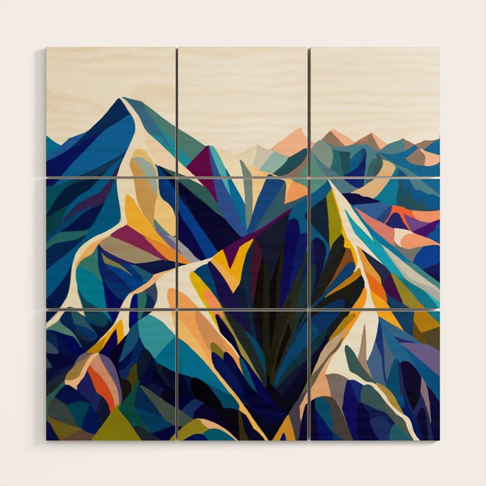 Mountains cold Wood Wall Art Gallery Image 1