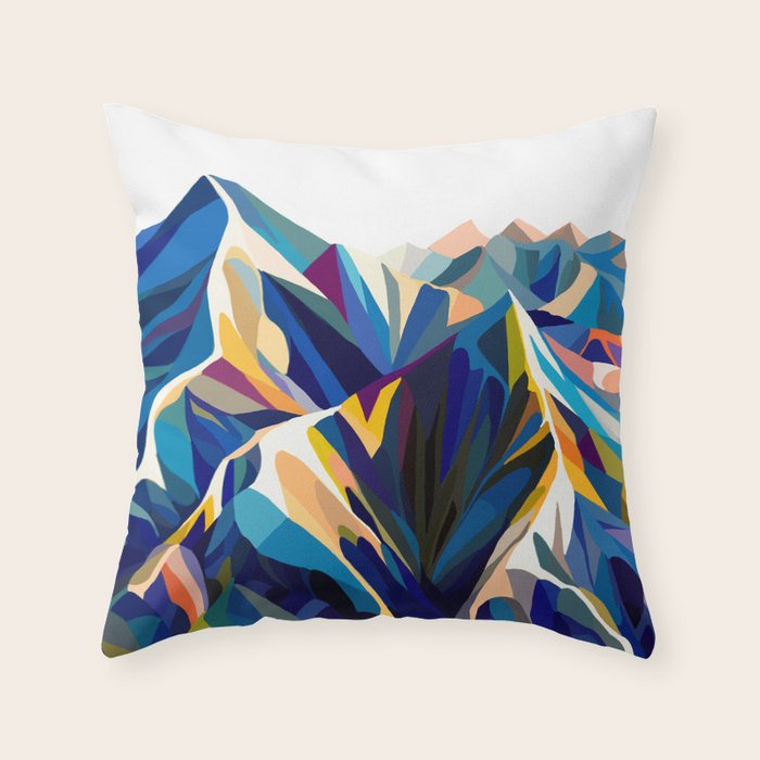 Mountains cold Throw Pillow Gallery Image 1