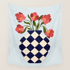 Roses and vase with diamonds Wall Tapestry Gallery Image 4