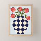 Roses and vase with diamonds Mini Art Print Gallery Image 1