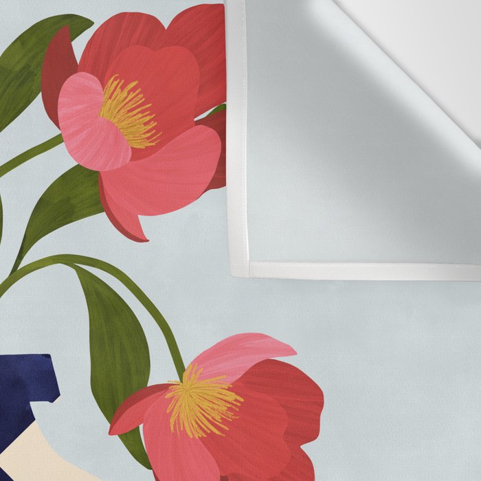 Roses and vase with diamonds Wall Tapestry Gallery Image 3