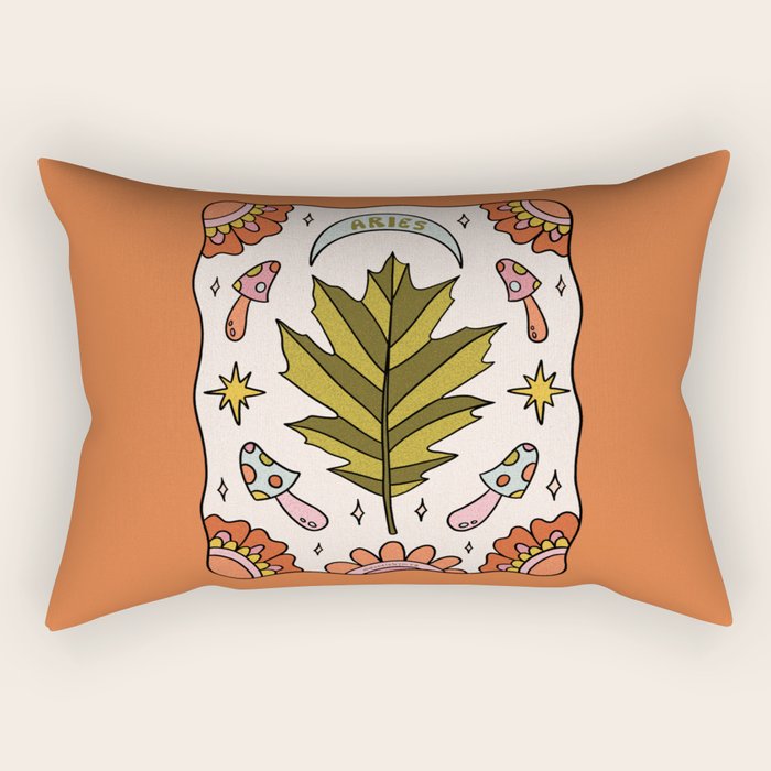 Aries Leaf Rectangular Pillow Gallery Image 2