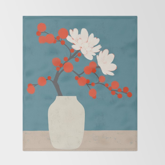 JAPANESE VASE Throw Blanket Gallery Image 2