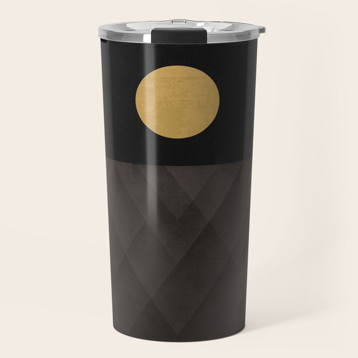 Moon Reflection on Quiet Ocean Travel Mug Gallery Image 1