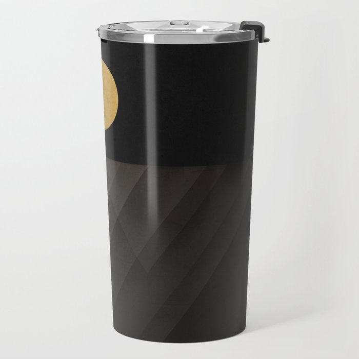 Moon Reflection on Quiet Ocean Travel Mug Gallery Image 2