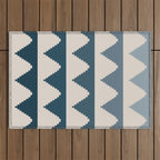 Pyramids Blue Gradient Outdoor Rug Gallery Image 1
