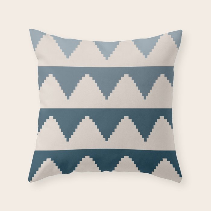 Pyramids Blue Gradient Throw Pillow Gallery Image 1