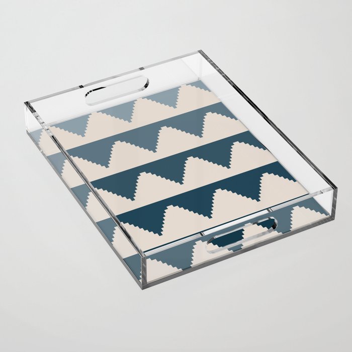 Pyramids Blue Gradient Acrylic Tray Gallery Image 1