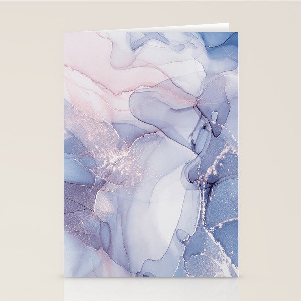 Abstract Blue Pink Purple Art Print By LandSartprints Stationery Card Gallery Image 2