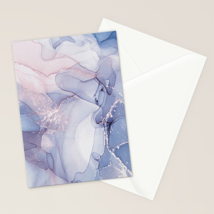 Abstract Blue Pink Purple Art Print By LandSartprints Stationery Card Gallery Image 2