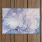 Abstract Blue Pink Purple Art Print By LandSartprints Outdoor Rug Gallery Image 1