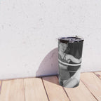 Oh, no she didn't! female boxer knocking out other female boxer vintage sports black and white photograph - photography - photographs Travel Mug Gallery Image 4
