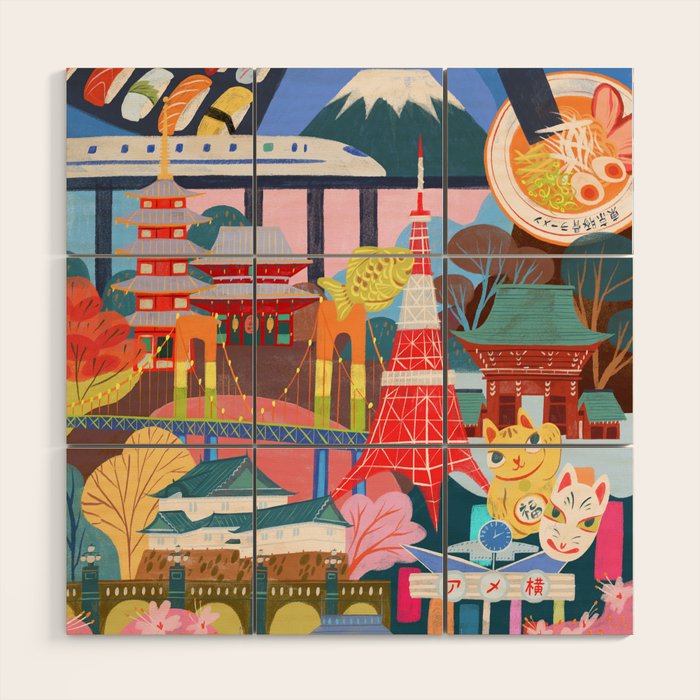 Tokyo Wood Wall Art Gallery Image 1
