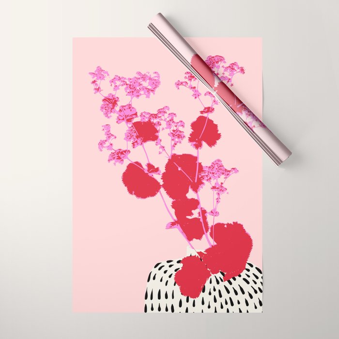Plant based happyness lady's-mantle still life Wrapping Paper Gallery Image 1