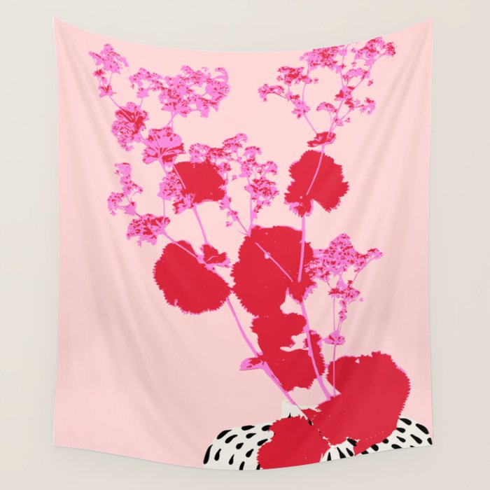 Plant based happyness lady's-mantle still life Wall Tapestry Gallery Image 1