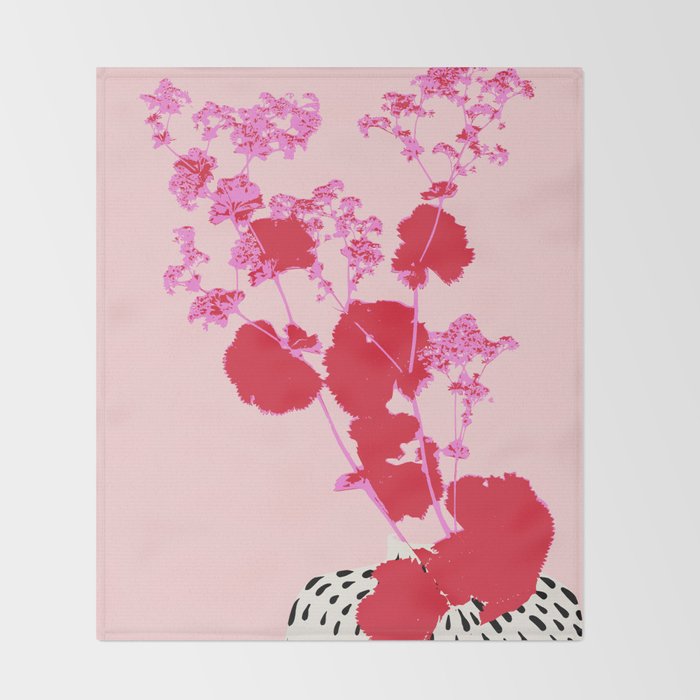 Plant based happyness lady's-mantle still life Throw Blanket Gallery Image 2