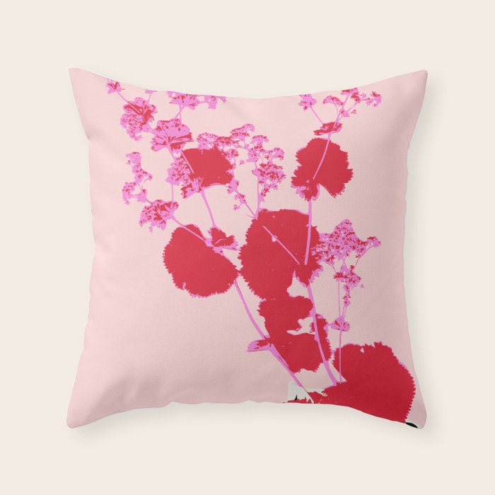 Plant based happyness lady's-mantle still life Throw Pillow Gallery Image 6