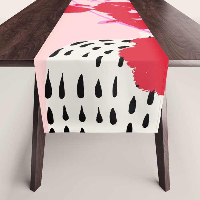 Plant based happyness lady's-mantle still life Table Runner Gallery Image 1