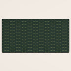 Dragonfly Pattern X Earthy Green Desk Mat Gallery Image 3