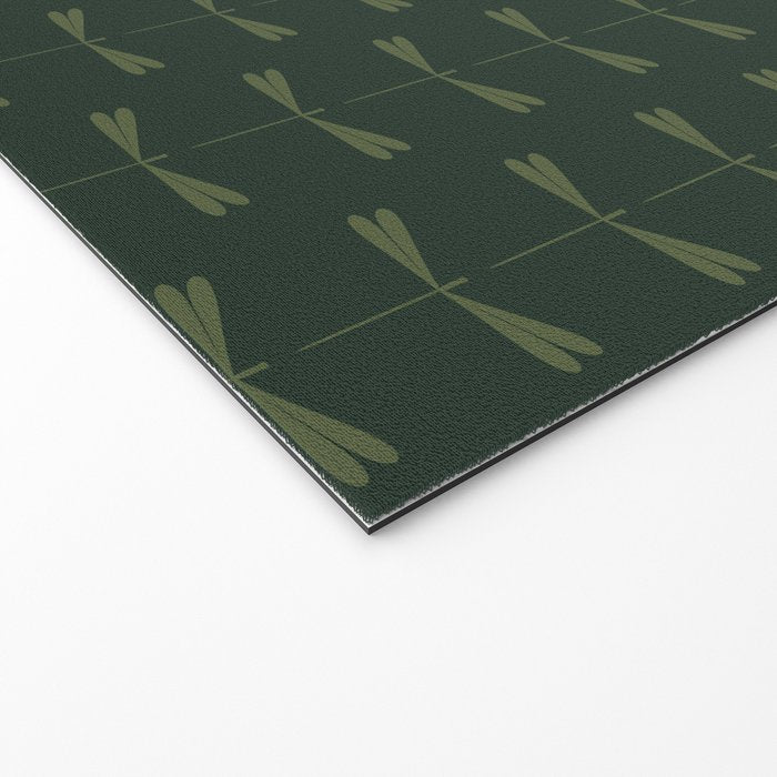 Dragonfly Pattern X Earthy Green Welcome Mat Gallery Image 2