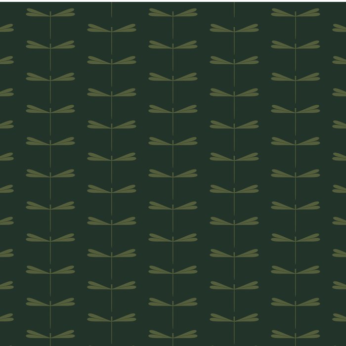 Dragonfly Pattern X Earthy Green Coffee Mug Gallery Image 2