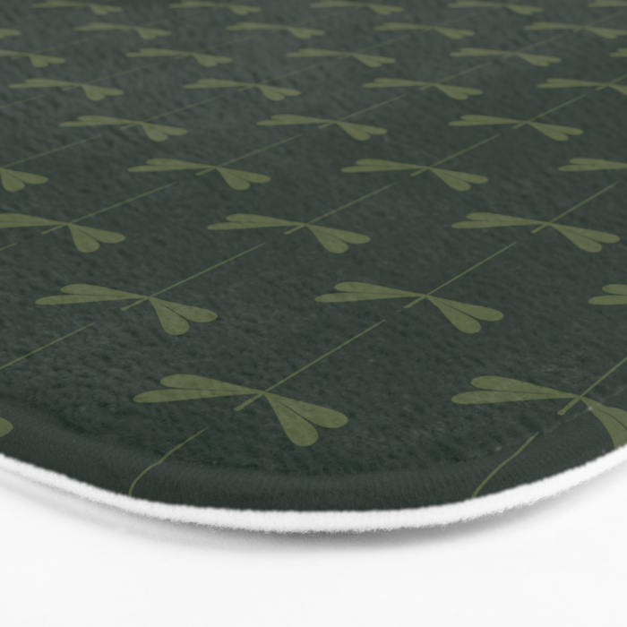 Dragonfly Pattern X Earthy Green Bath Mat Gallery Image 3