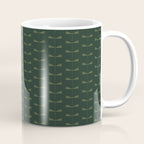 Dragonfly Pattern X Earthy Green Coffee Mug Gallery Image 1