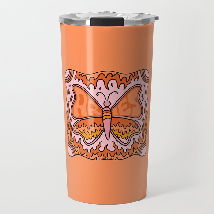Aries Butterfly Travel Mug Gallery Image 1