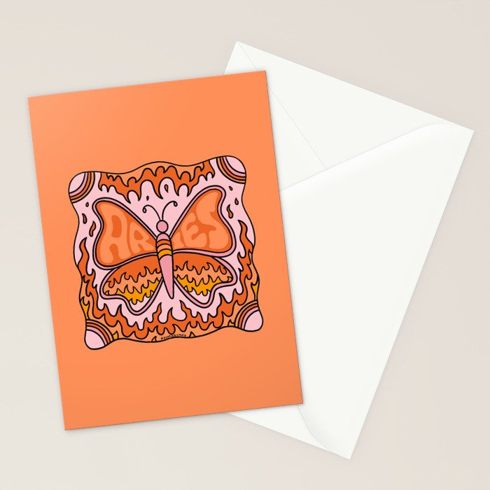Aries Butterfly Stationery Card Gallery Image 2
